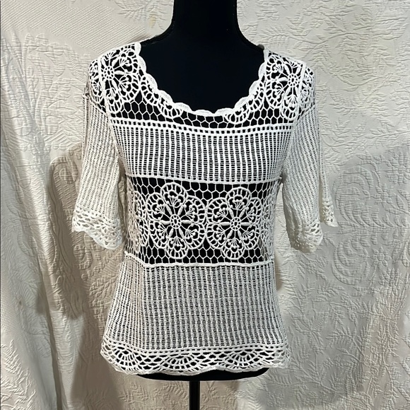 Anthropologie Tops - Anthropologie James Coviello Janice Crocheted Top, size small